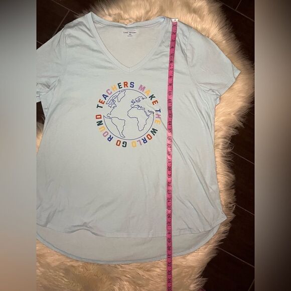 Lane Bryant Classic Teachers Make the World Go Round Graphic Tee sz 18 - Picture 10 of 10